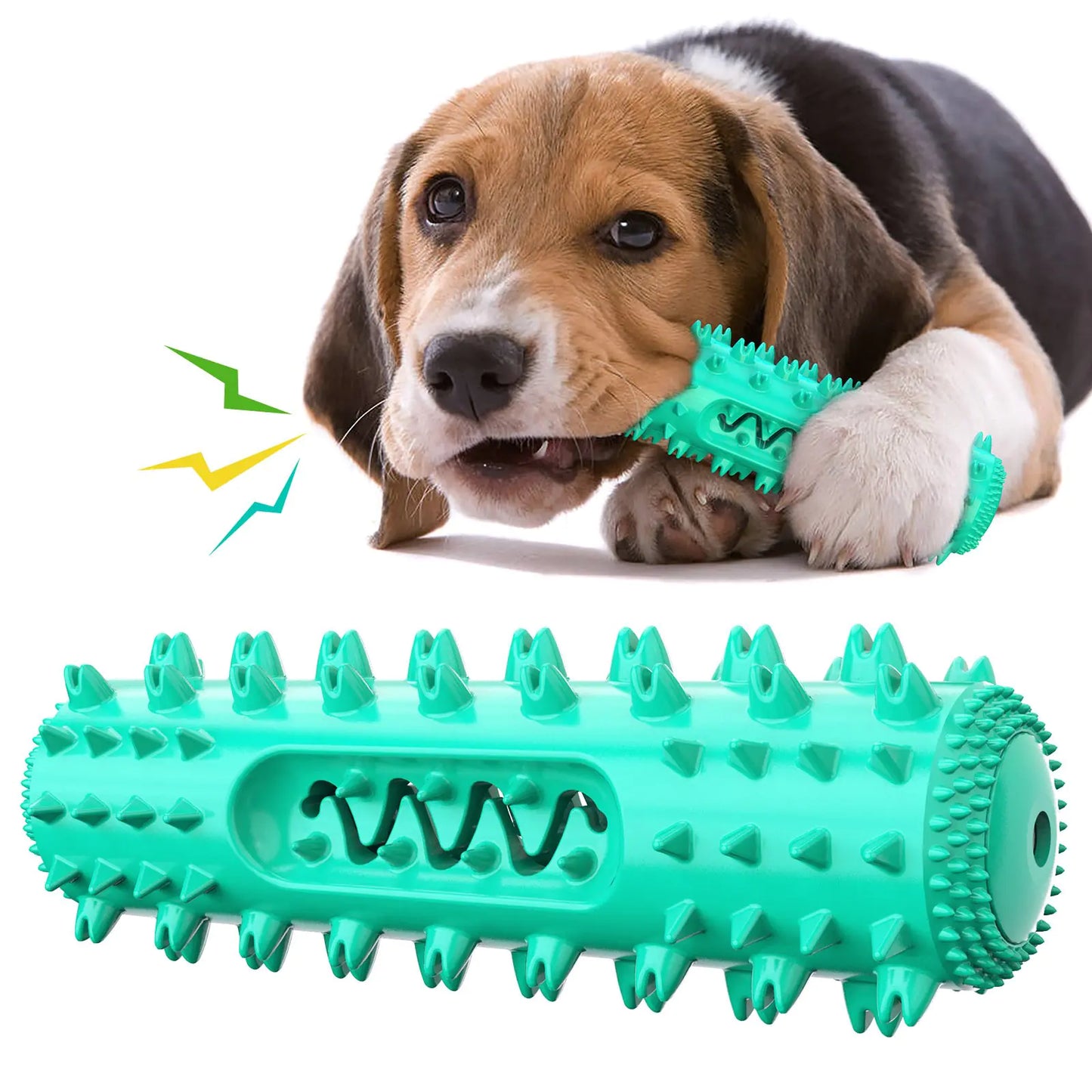 Vocal Pet Dog Teething Stick and Toothbrush Toy