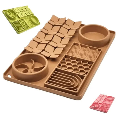 Pet Slow Feeder Bowl with Cup